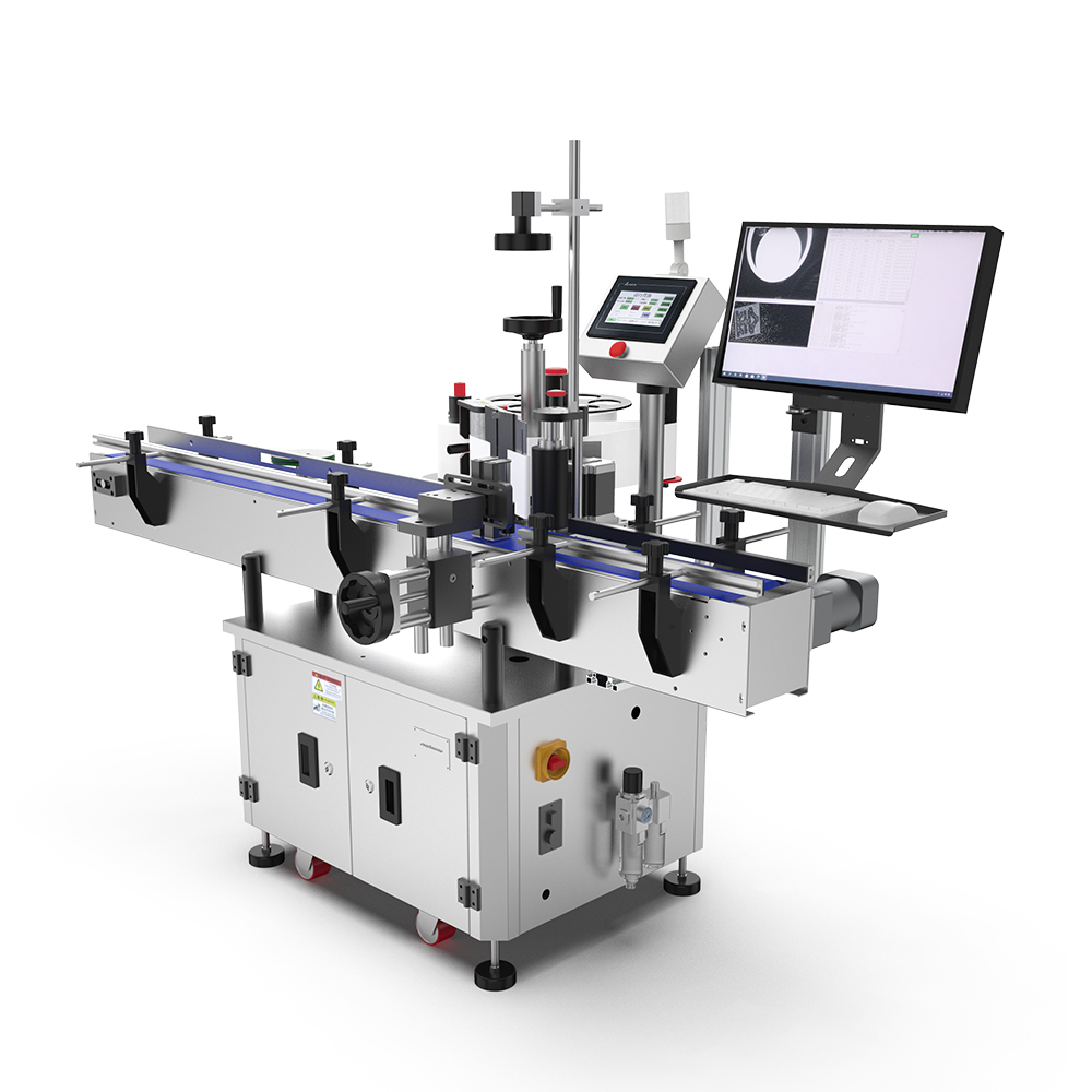 全自動視覺圓瓶定位貼標機